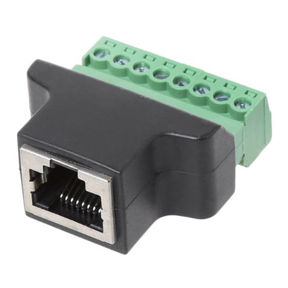 

RJ45 Ethernet Female to 8 Pin Screw Terminal Adapter Connector for CCTV DVR, 501 Original