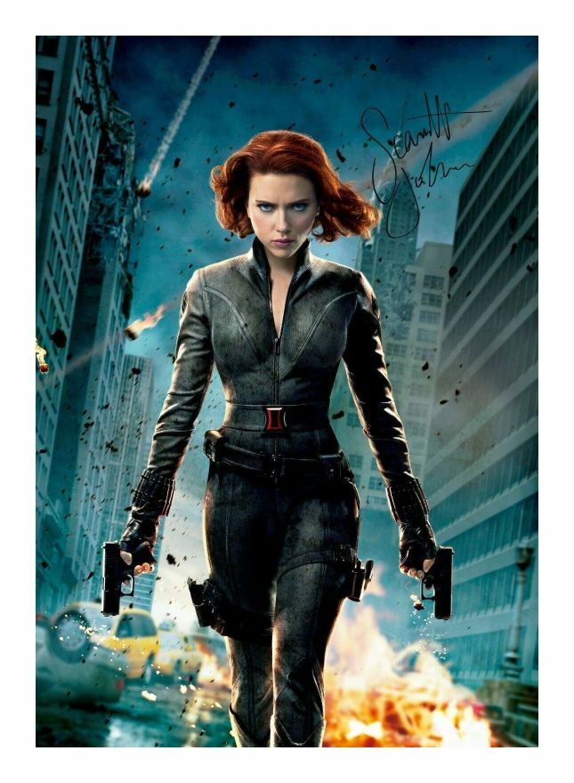 SCARLETT JOHANSSON - BLACK WIDOW AUTOGRAPH SIGNED PP Photo Poster painting POSTER