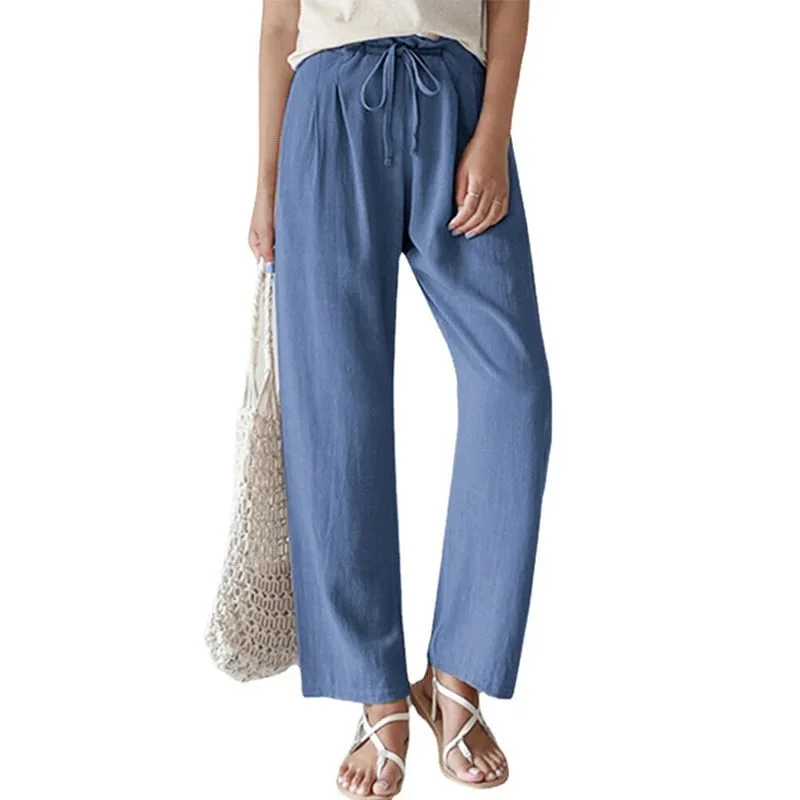 Womens summer pants wide leg-Buy 2 Free Shipping