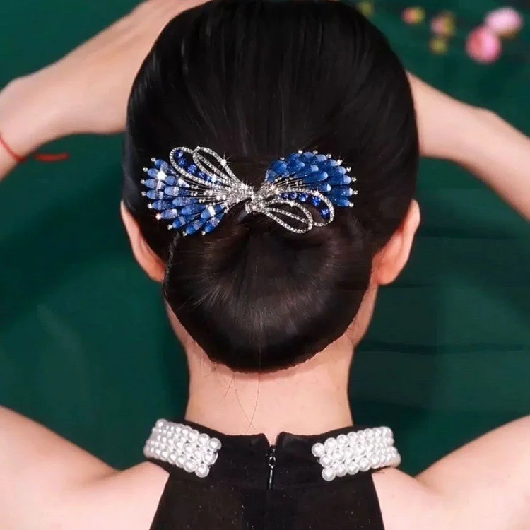 Blue Feather Hair Clip KERENTILA