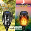 Outdoor Solar Flame Lights 12 LED Lamp Beads Simulated Dynamic Flames IP65 Waterproof Garden Courtyard Landscape Lights