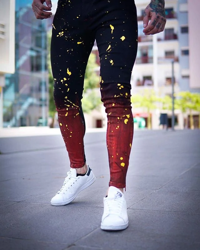 Graffiti gradient trousers