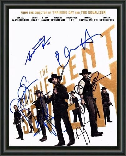 The Magnificent Seven - Cast - Signed A4 Photo Poster painting Poster -  POSTAGE