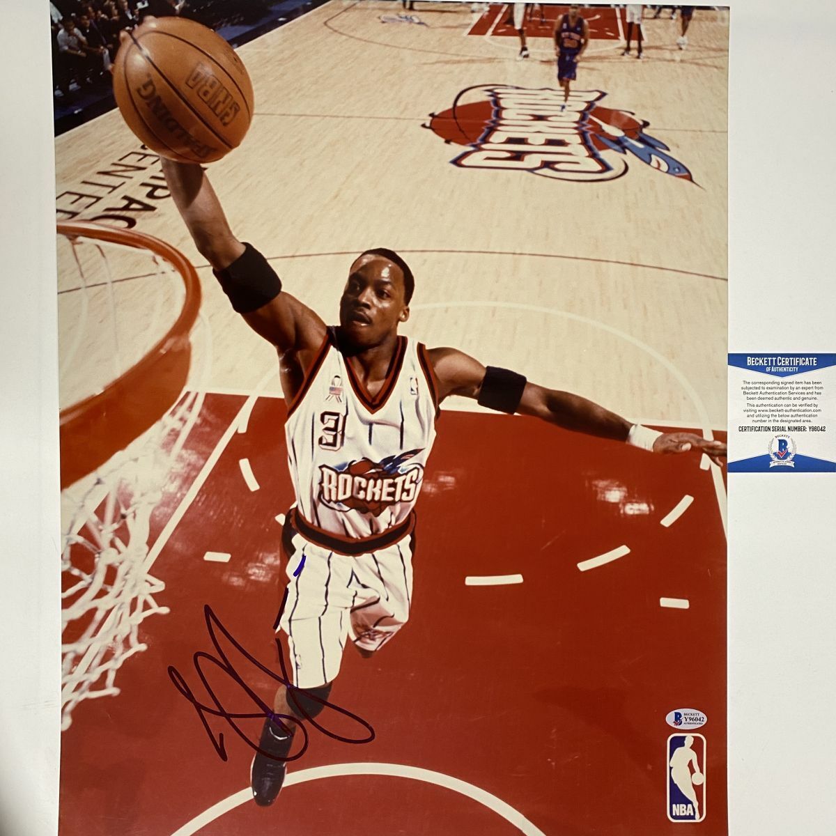 Autographed/Signed STEVE FRANCIS Houston Rockets 16x20 Photo Poster painting Beckett BAS COA