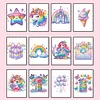 12pcs Gift 5D DIY Square Drill Diamond Painting Kits for Adults Beginners Home Decor Diamonds Paintings Gem Art 5.91x7.09in