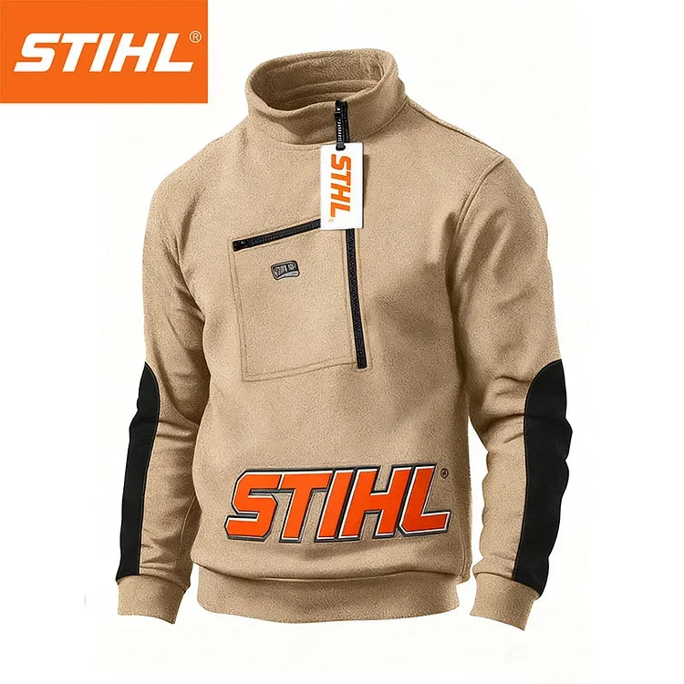 P&aacute;nska olivovozelen&aacute; bunda STIHL s golierom a zipsom