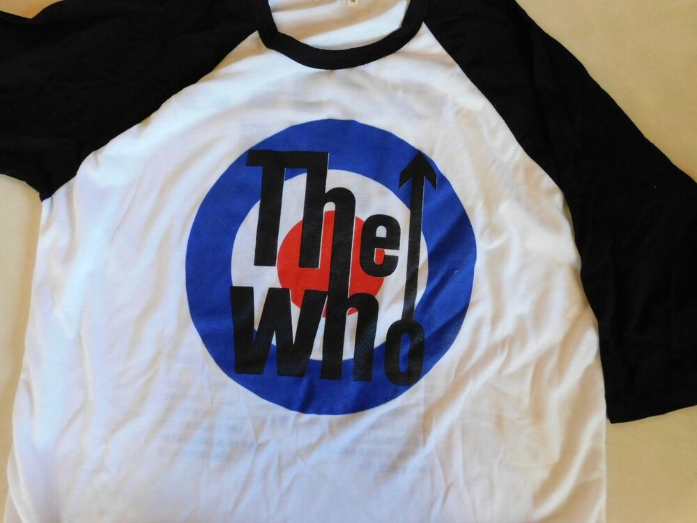 The Who Red White Blue logo 2019 concert shirt medium T4-#1