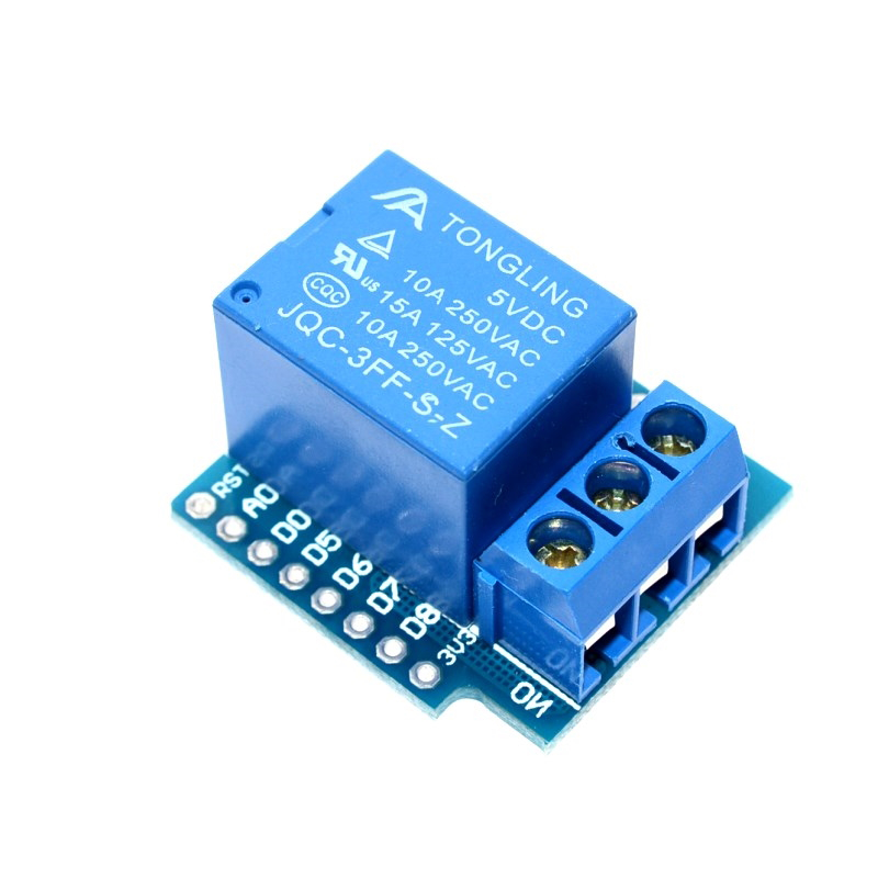 Electronic 1 Channel Relay Modulee Interface Board Shield For D1 MINI 5V Hight Level Trigger