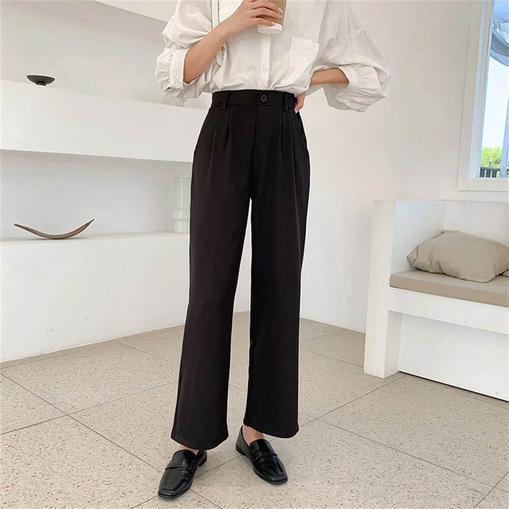 Jangj Alien Kitty S-5XL Summer Women Straight New Full Length Trousers All Match Loose Chic 2022 Slim OL Hot Casual High Street Pants