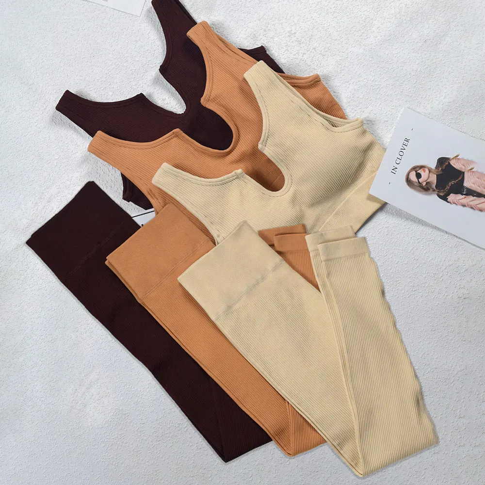 High quality workout leggings and sports bra set