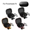 for  Powerbeats Accessories TPU Earphone Case with Safety Lock and Carabiner TPU Shockproof Cover Anti Drop Clear Cover Case Earbuds Accessories