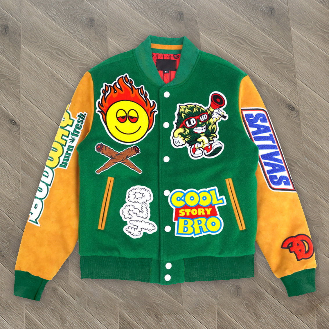 Retro print tide brand contrast color baseball uniform jackets
