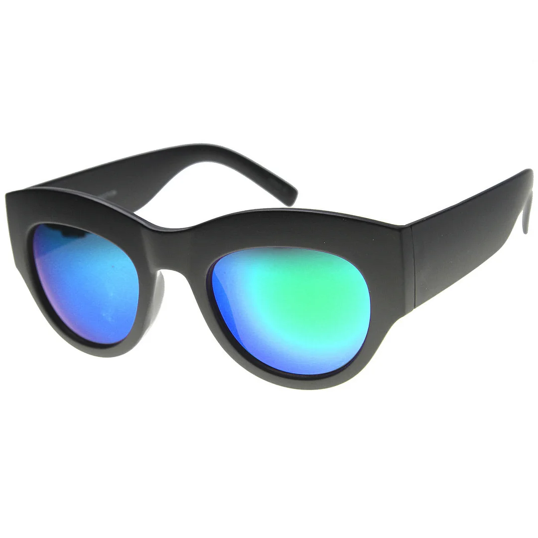 Bold Frame Flash Mirror Womens Fashion Couture glasses