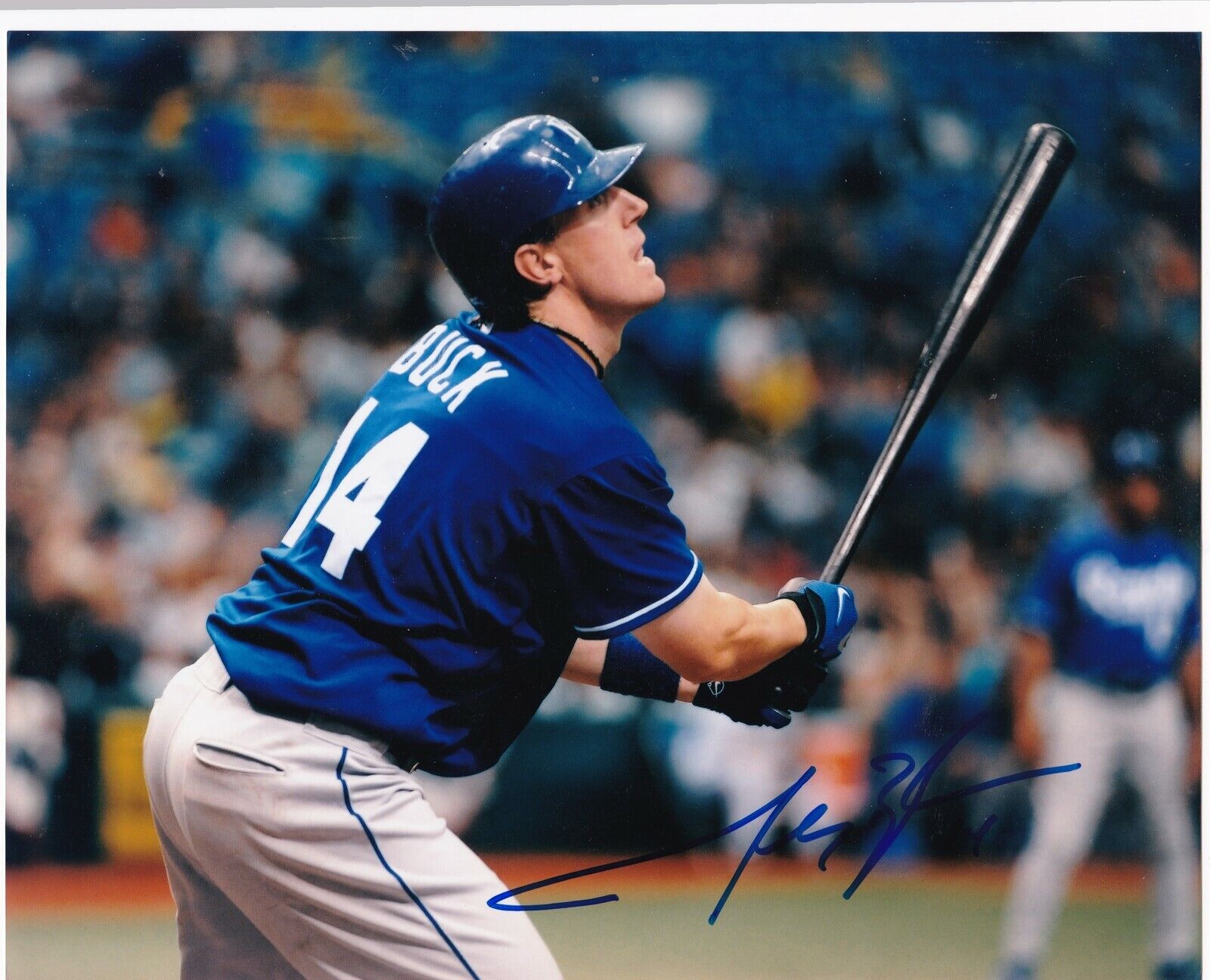 JOHN BUCK KANSAS CITY ROYALS ACTION SIGNED 8x10