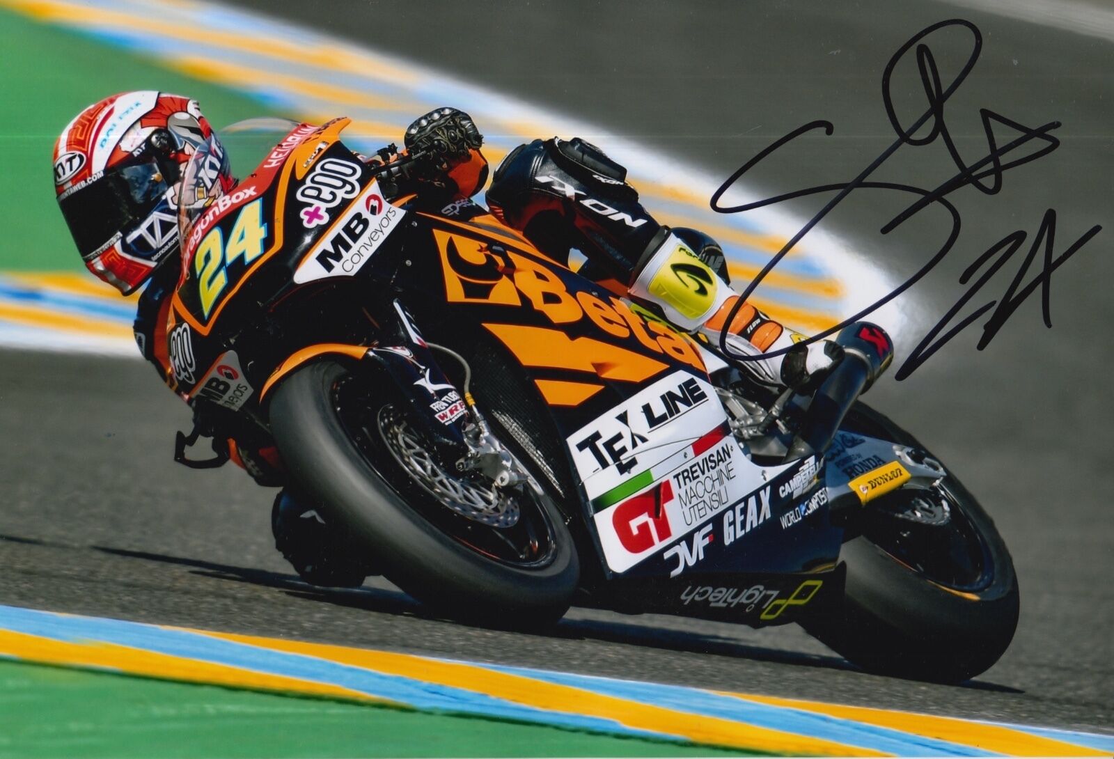 Simone Corsi Hand Signed 12x8 Photo Poster painting Speed Up Racing 2016 Moto2 MOTOGP 3.