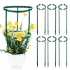 6Pcs Plant Support Stakes Half Round Plant Stake for Climbing Plants (25cm)