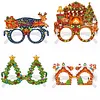 DIY Diamond Painting Christmas Glasses Frame No Lens 4pcs(Christmas Tree)