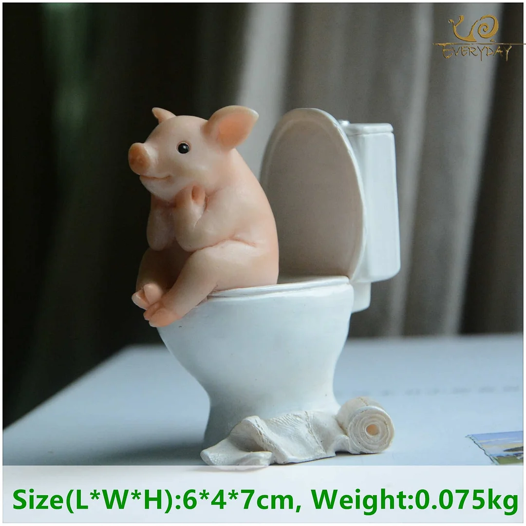 Everyday Collection Cute Pig Animal Figurine Flower Pot Fairy Garden Ornaments Bonsai Home Decoration Gifts For Children
