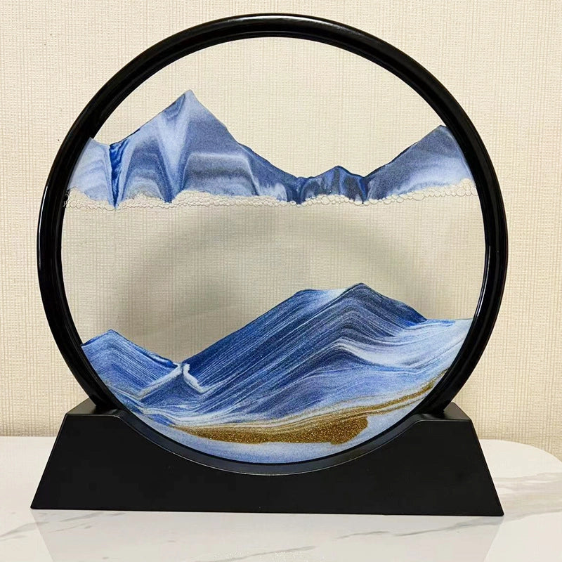 Creative Decorative Art Sand Timer Home Living Room Office Desktop Bookcase Luxury Flowing Sand Painting Stress Relief