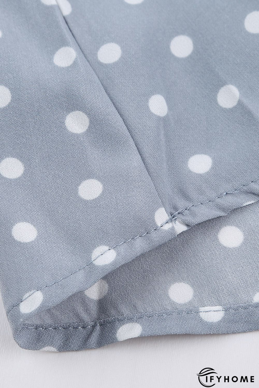 Polka Dot Shirt Collar Short Sleeve Mini Dress | IFYHOME