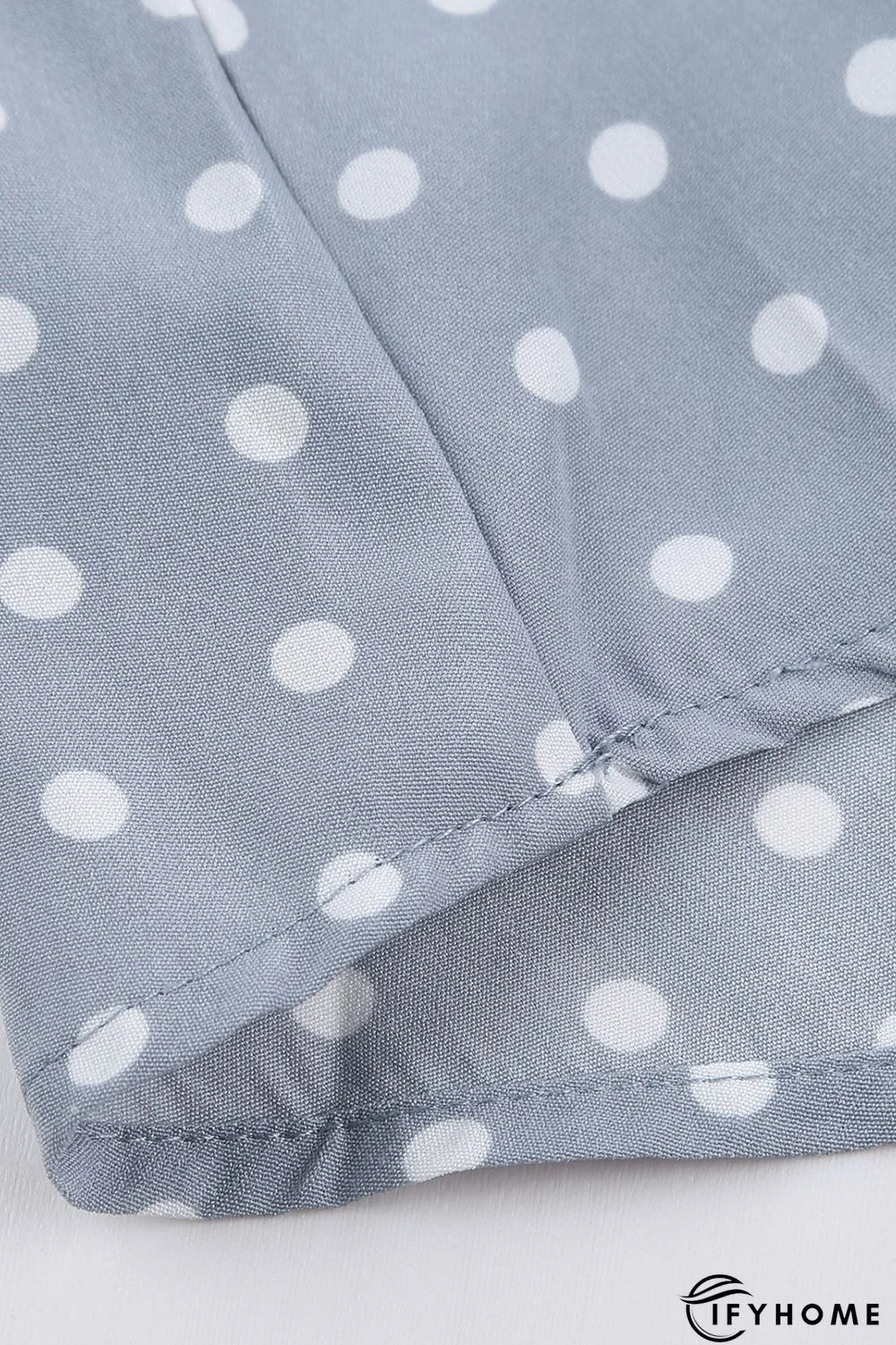 Polka Dot Shirt Collar Short Sleeve Mini Dress | IFYHOME