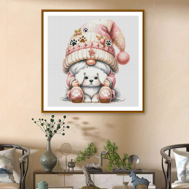 1set DIY Printed Cross Stitch Kit [ZZ5494-Dog Dwarfs] Cross Stitch Kit Painting Fairy Cross Stitch