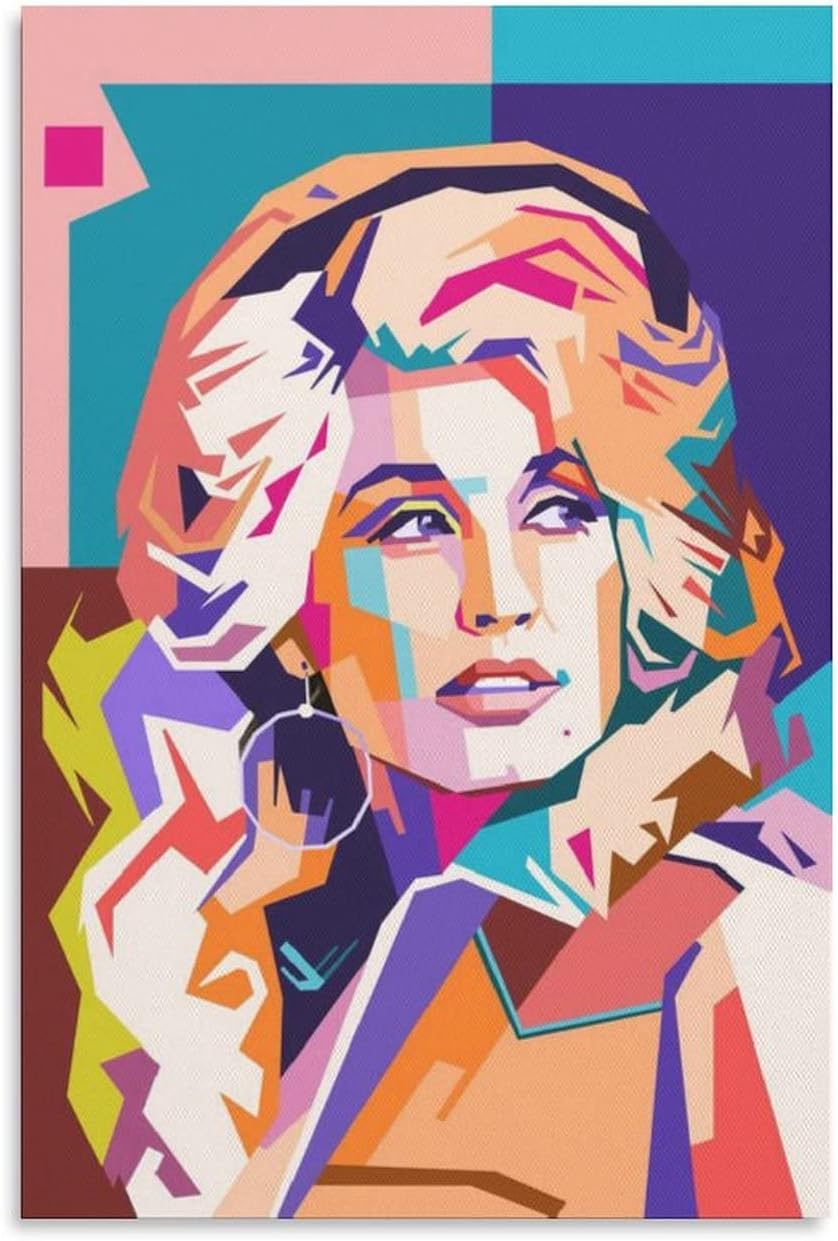 qutang Dolly Parton Canvas Poster Bedroom Decor Sports Landscape Office Room Decor Gift,Canvas Poster Wall Art Decor Print Picture Paintings for Living Room Bedroom Decoration 16x24inchs(40x60cm) 16x24inchs(40x60cm)
