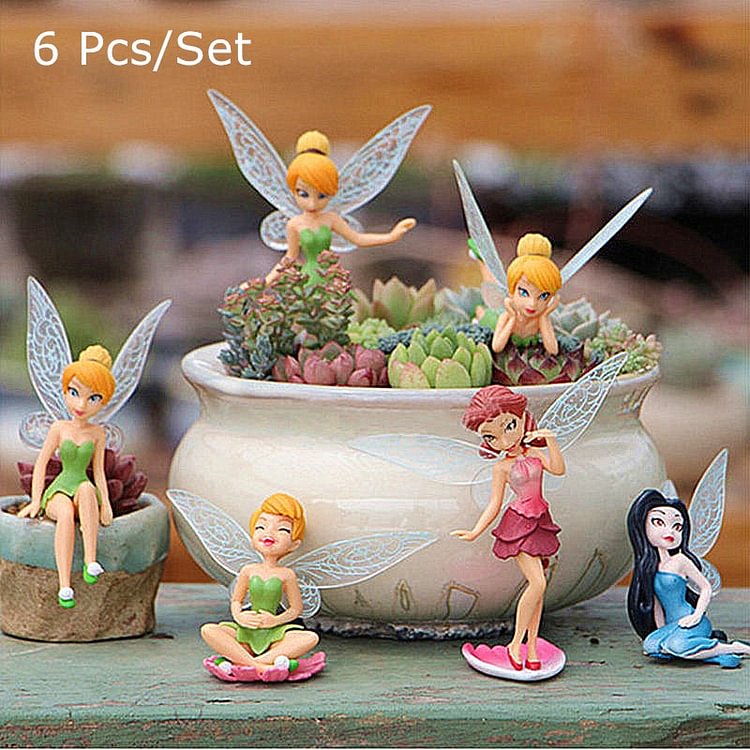6Pcs Flower Fairy Pixie Garden Decoration