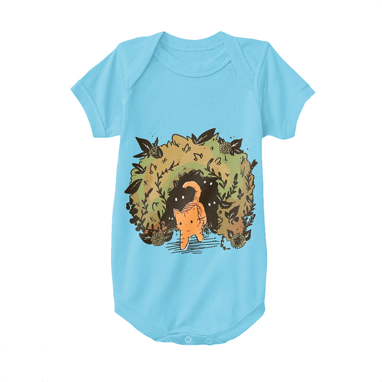 Cat Walking Out Of Grass, Cat Baby Onesie