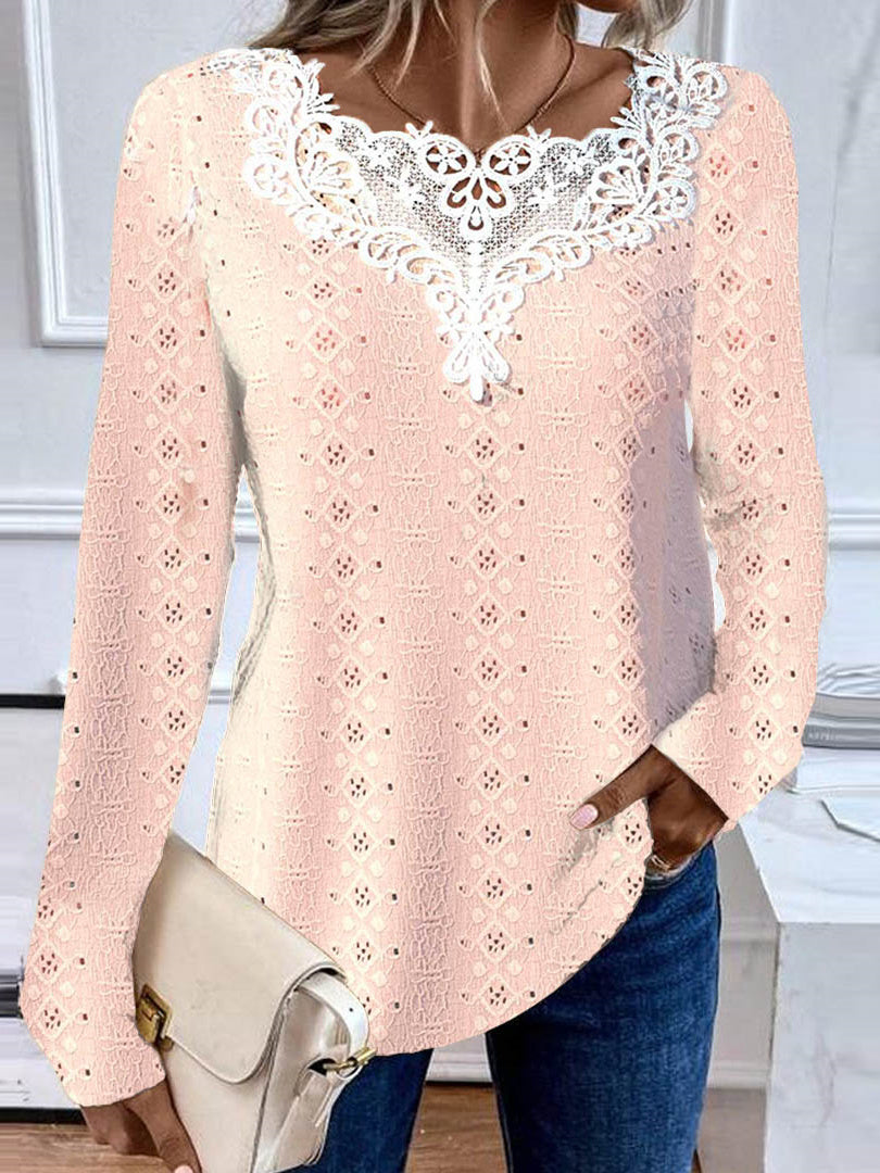 Women Half Sleeve V-neck Solid Color Dress