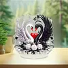 Ornaments cygne bricoleur noir et blanc