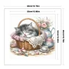 Sleeping Cat-11CT Stamped Cross Stitch 40*40cm/15.75*15.75in