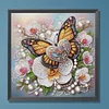 5D DIY Partial Special Shaped Drill Diamond Painting Kit Butterfly Decor 30x30cm (A)