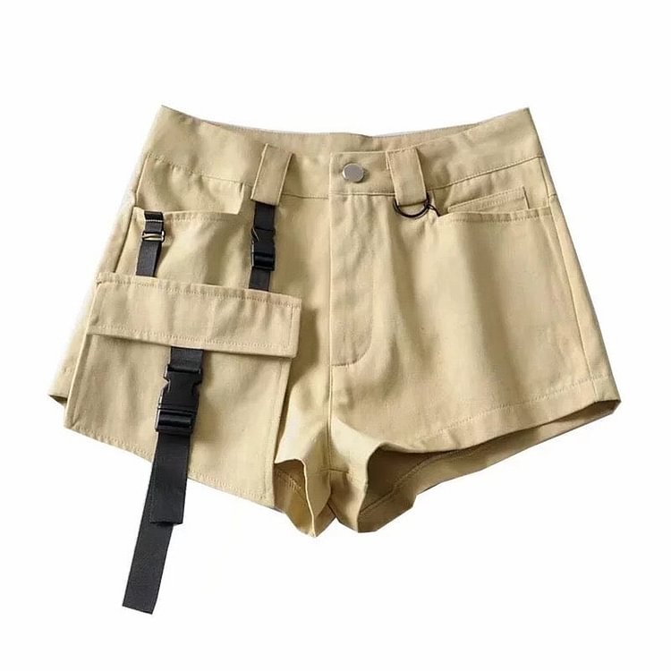 Goth Casual Cargo Shorts With Big Pocket
