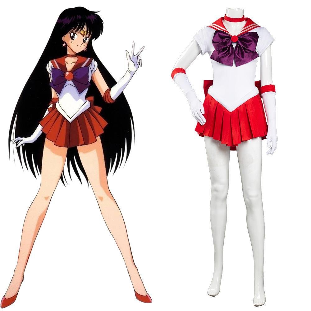 Sailor Mars Unifrom Sailor Moon Rei Hino Geist des Feuers Cosplay Halloween Karneval Kostüm
