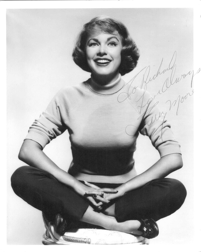 Terry Moore Signed Autographed Vintage Glossy 8x10 Photo Poster painting To Richard