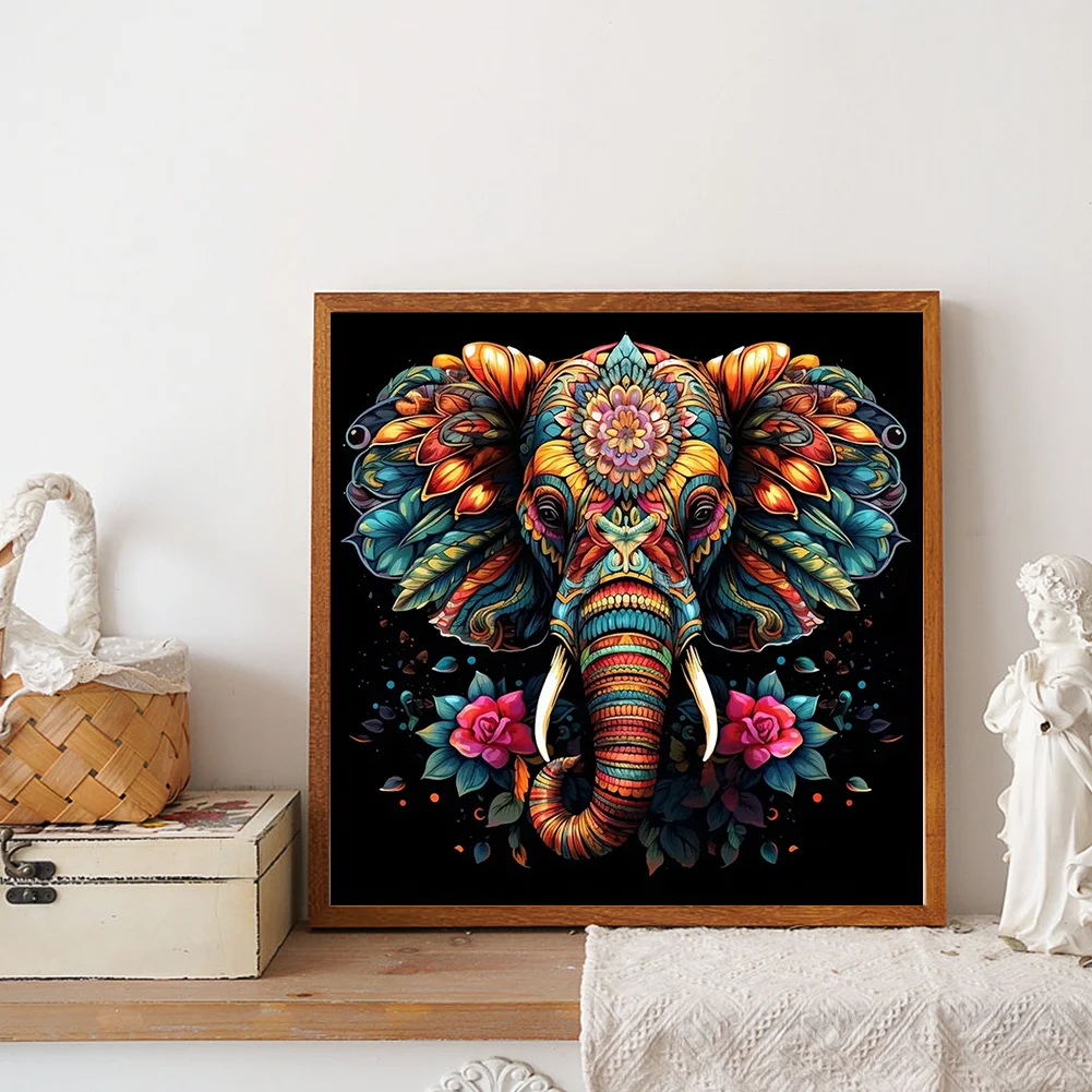 Diamond Painting - Full Round Drill - Elephant(Canvas|30*30cm)
