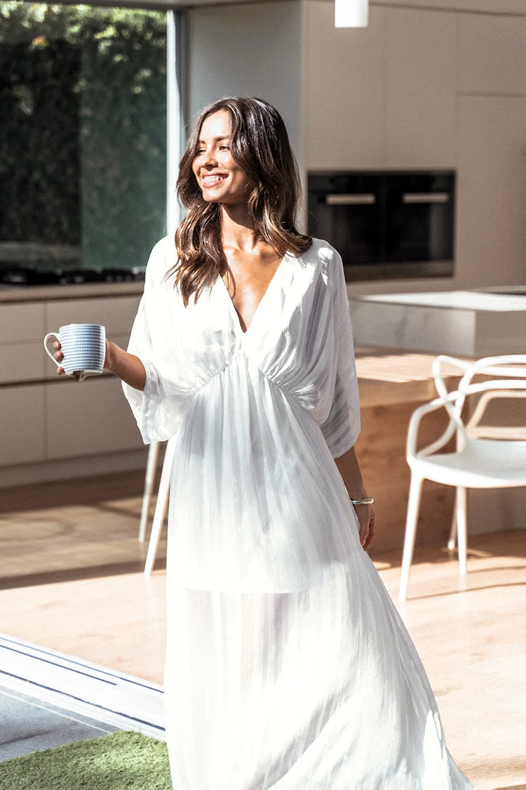 Ellis Plunge Dolman Sleeve Maxi A-Shape Dress
