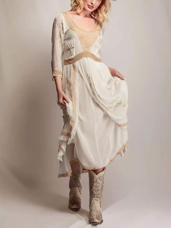 Soft Chiffon Temperament Lace Women's Dress