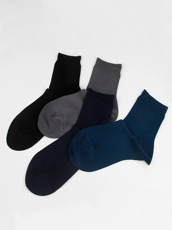 Midi Silk Socks For Men 4-Pack REAL SILK LIFE