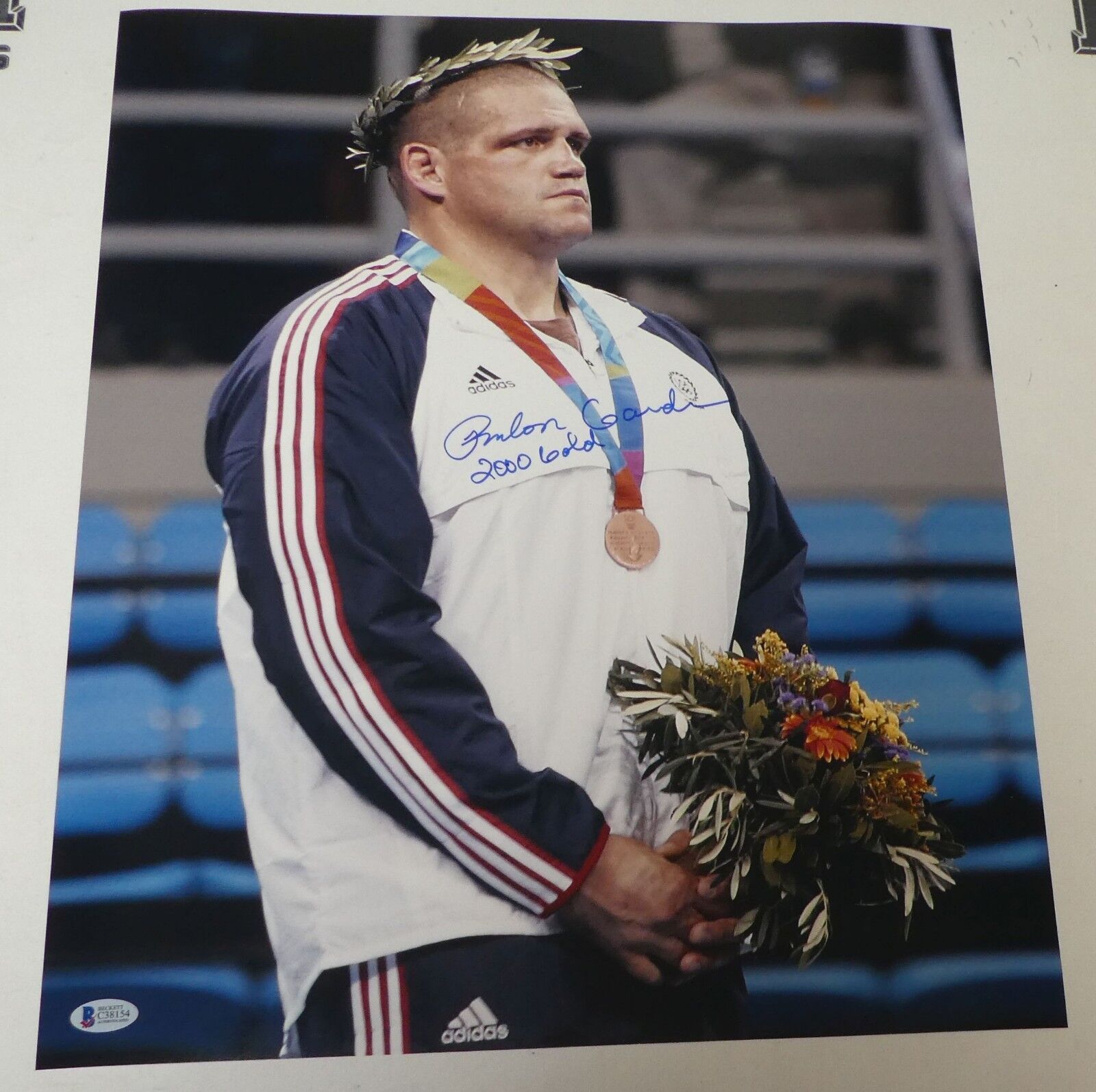 Rulon Gardner Signed 16x20 Photo Poster painting BAS Beckett COA 2000 2004 Olympic USA Wrestling