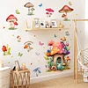 Cute Cartoon Mushroom Home Wall Sticker Kids Room Decor