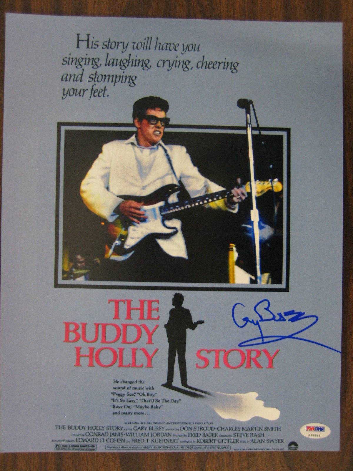 Gary Busey Signed Buddy Holly Autographed 11x14 Photo Poster painting (PSA/DNA) #P77713