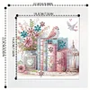 5D DIY Partial Special Shaped Drill Diamond Painting Bird Book With Frame Kit 19.2x19.2cm