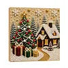 (30x30cm)Xmas House DIY Pearl Painting Art Kits With Inner Frame Pearl Gem Paintings Picture Arts Craft for Adults Beginners Home Wall Decor