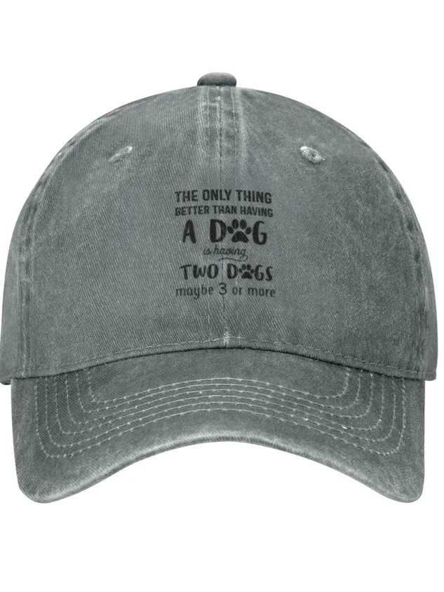 The Only Thing Better Than Having A Dog Funny Text Letters Adjustable Hat socialshop