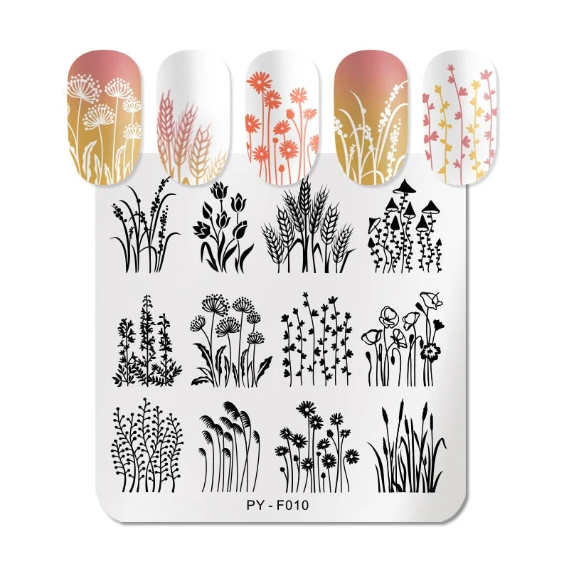 PICT YOU Nail Stamping Plates Christmas Festival Geometric Striped Line Natural Nail Art Stamping Plate Stencil Stainless Steel-Nail Inspo
