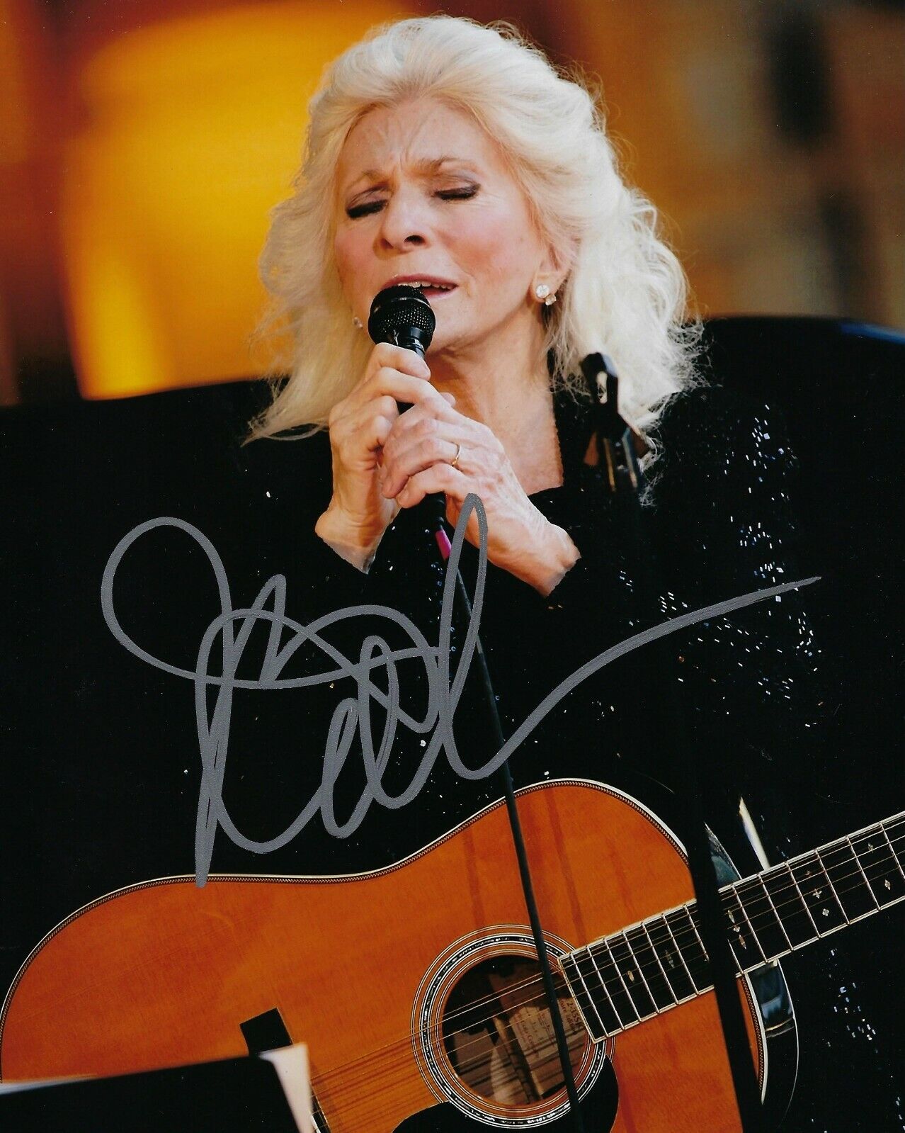 GFA Both Sides, Now Wild Flowers * JUDY COLLINS * Signed 8x10 Photo Poster painting J9 COA