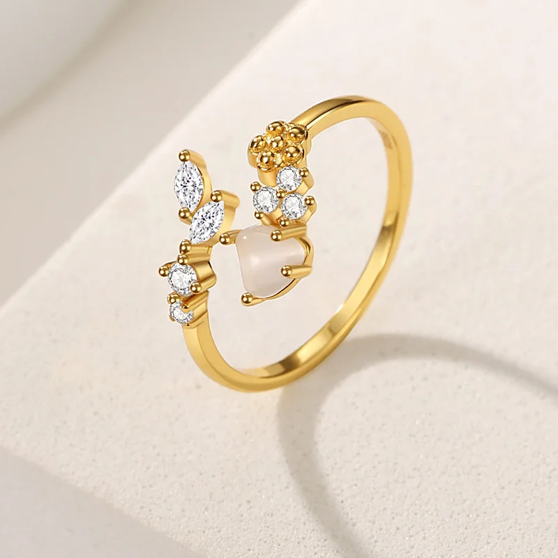 Crystal Heart Rings