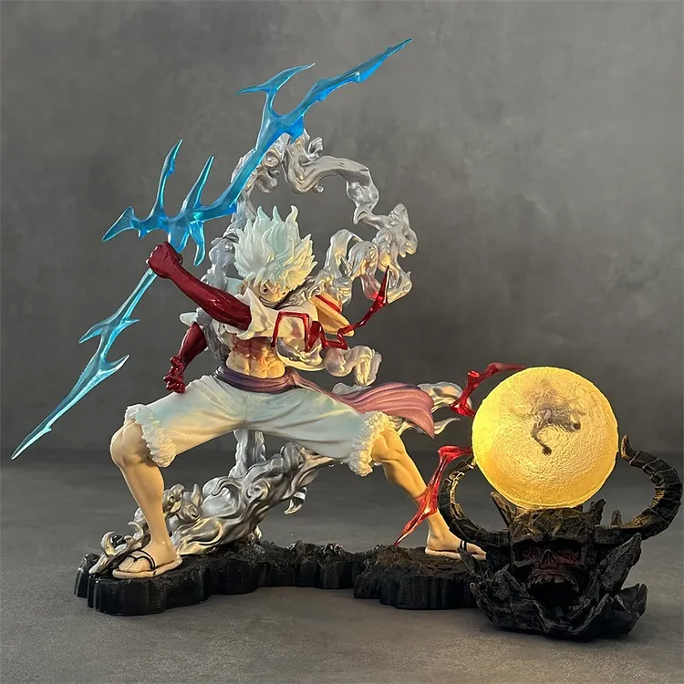One Piece  Luffy with Lightning model figurine.